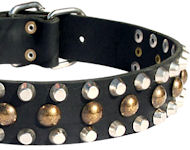 Leather Dog Collars with Studs for Pitbull