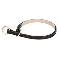 Quality Control Leather Choke Collar for Pitbull Walking and Training
