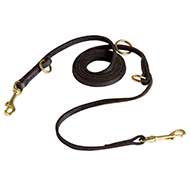 3/8 inch Leather Dog Leash - Multifunctional Leather Leash for Pitbull