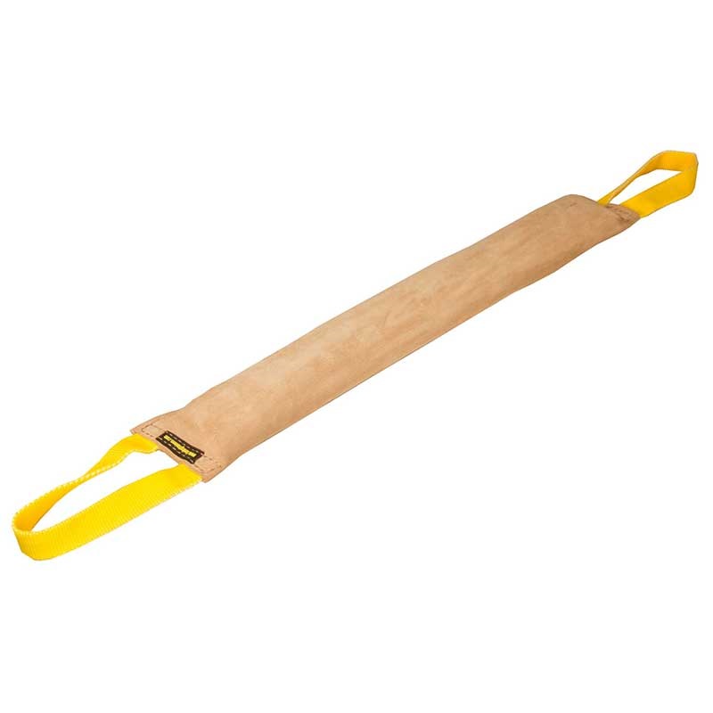 Long Pitbull Leather Bite Tag with Nylon Handles