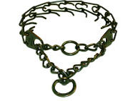 Prong / Pinch Pitbull Collar Made of Antique Copper Plated Steel 1/6 inch (3.99mm)