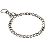 Reliable Chrome Plated Choke Chain for Pitbull Training - 1/8 inch (3,5 mm) Reliable Chrome Plated Choke Chain for Pitbull Training - 1/8 inch (3,5 mm)