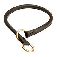 New Dog Collar Round Leather Silent Training Choke Collar 1/2'' New Dog Collar Round Leather Silent Training Choke Collar 1/2''