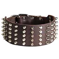 3 inch Spiked and Studded Pitbull Collar 3 inch Spiked and Studded Pitbull Collar