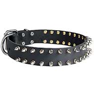 Spiked Design Leather Pitbull Collar Spiked Design Leather Pitbull Collar