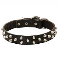 Pyramid Studded Leather Collar for Pitbull
