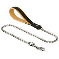 Strong Pitbull Chain Leash with Padded Handle Strong Pitbull Chain Leash with Padded Handle