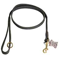 Leather Pitbull Leash for Walking and Tracking Leather Pitbull Leash for Walking and Tracking
