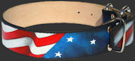 USA Leather Dog Collar for Pitbull - Handmade American Pride