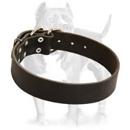 Strong Leather Dog Collar-1 1/2 Inch Wide Custom Dog Collar for Pitbull