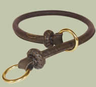 Rolled Leather Slip Collar 1/2'' wide for Pitbull