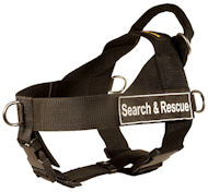 SAR Dog Harness for Pitbull - Search & Rescue Nylon Dog Harness