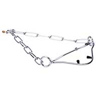 "Correct Posture" Stainless Pitbull Show Collar with Caps and Fur Saving Links - 1/9 inch (3 mm) in diameter "Correct Posture" Stainless Pitbull Show Collar with Caps and Fur Saving Links - 1/9 inch (3 mm) in diameter
