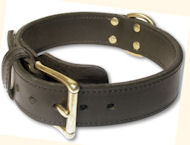 Tac-Black Leather Agitation Collars for Pitbull training