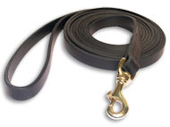 Tac-Black Leather Classic Agitation Leads for Pitbull