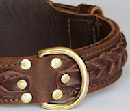 WESTERN DESIGNER CUSTOM LEATHER DOG COLLARS for Pitbull