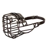 Pitbull Wire Dog Muzzle for Winter-Rubber Covered Dog Muzzle
