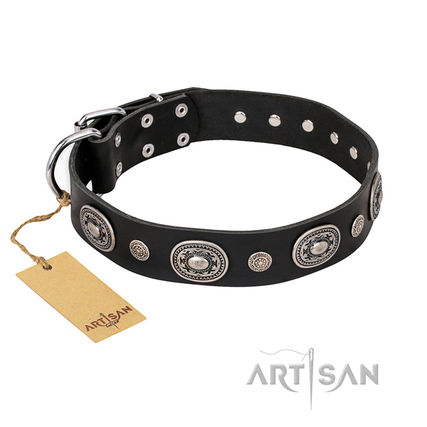 Flexible leather collar made for your doggie