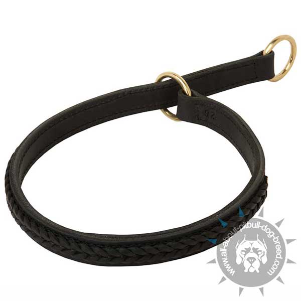 Finest leather choke collar