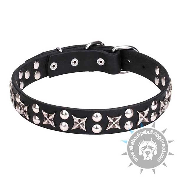 Handcrafted Leather Pitbull Collar