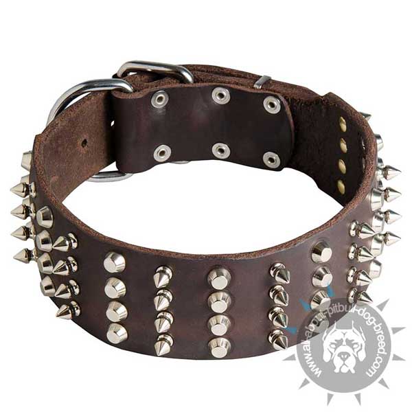 Handmade Leather Pitbull Collar