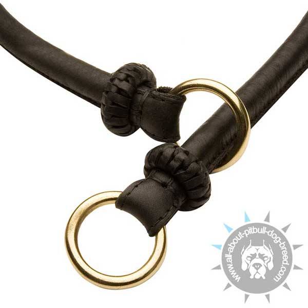 Round Leather Choke Collar