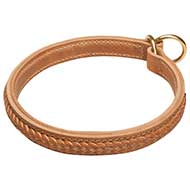 Gorgeous Wide 2 Ply Leather Choke Dog Collar
