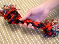 2-Knot Cotton Blend Bone - Toy for Pitbull