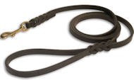 K9 Leather Dog Leash 1/2" wide for Pitbull