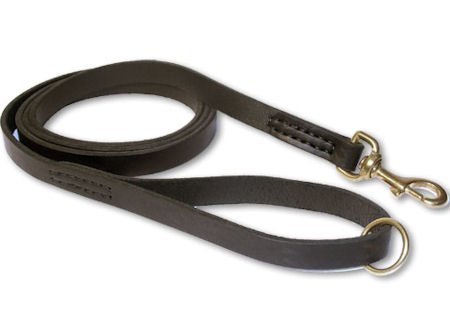 6 Foot Leather Snap Lead for Pitbull