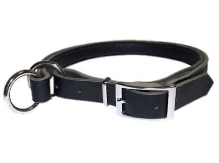 Adjustable 2 Ply Leather Slip Collar with Nickel Plated Hardware