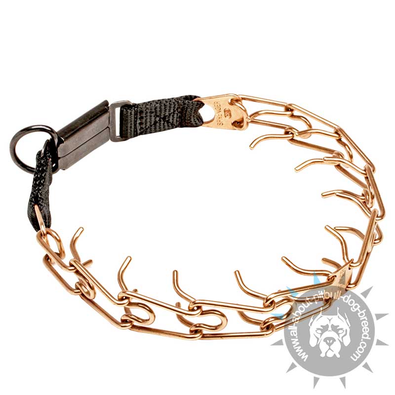 'Briar Patch' Curogan Pinch Prong Collar with Click Lock Buckle - 1/8 inch (3.25mm )