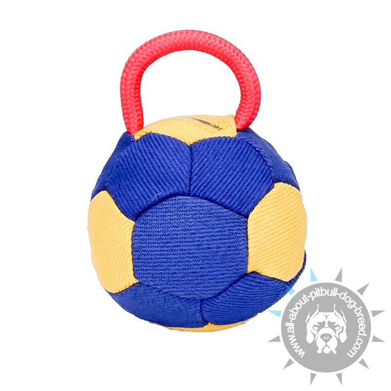 "Easy grab" French Linen Bite Tug with Handle for Pitbull