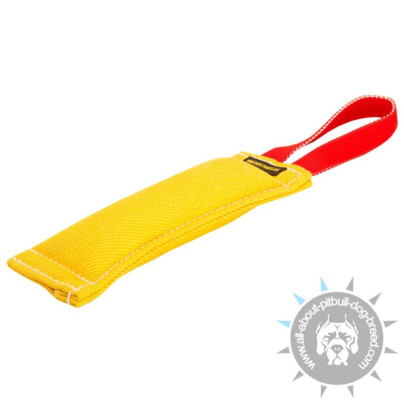 Well-stuffed French Linen Bite Tug with Handle