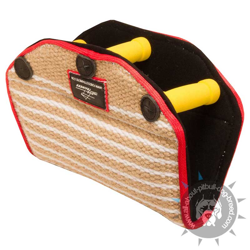 Jute Bite Builder with 3 Inside Handles for Pitbull Puppy Training