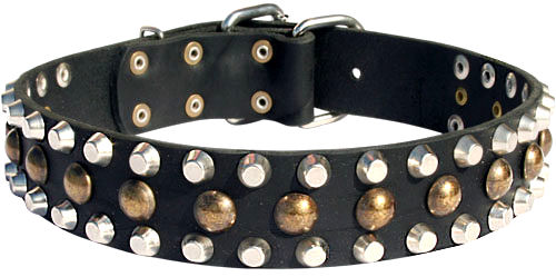 Leather Dog Collars with Studs for Pitbull