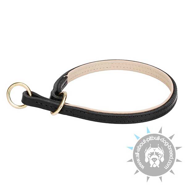 Quality Control Leather Choke Collar for Pitbull Walking and Training - Click Image to Close