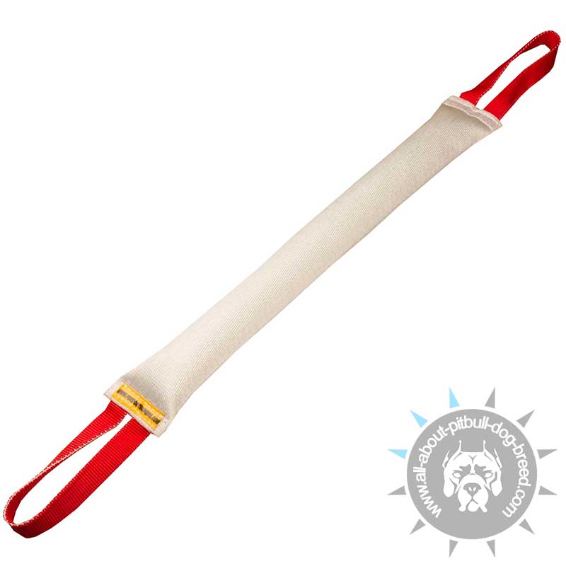 Long Fire Hose Dog Bite Tug with 2 Handles - Click Image to Close
