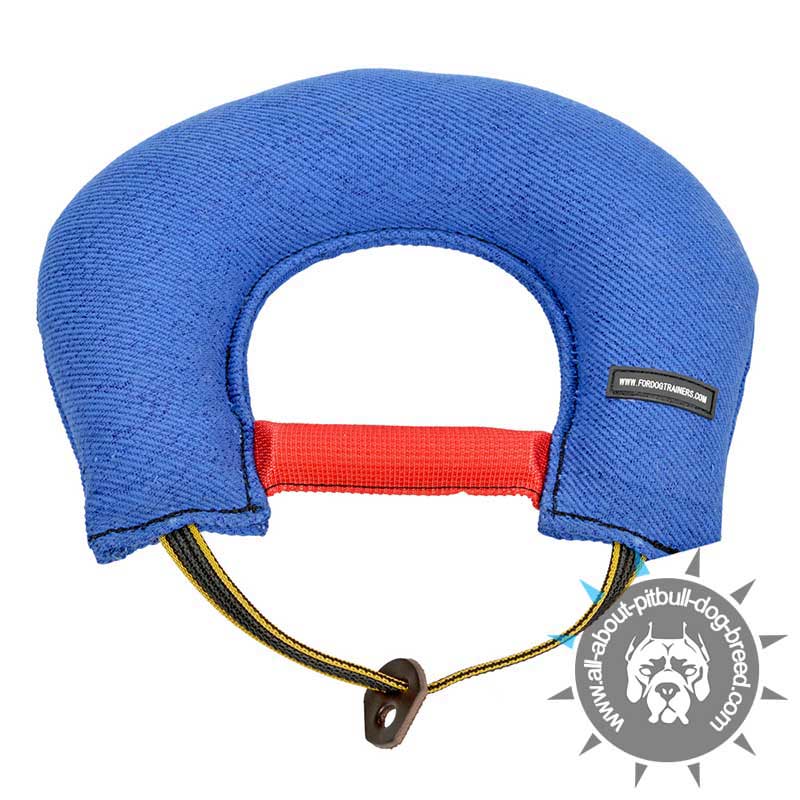 "Half-Moon" French Linen Pitbull Bite Tug with Two Handles