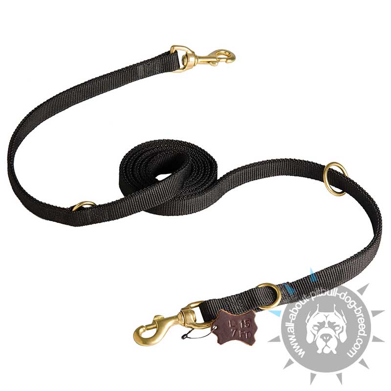 Strong Nylon Pitbull Lead - Multitask Leash