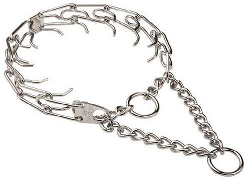 Herm Sprenger Pitbull Pinch Prong Collar with Chrome Plating 1/8 inch (3.25 mm)