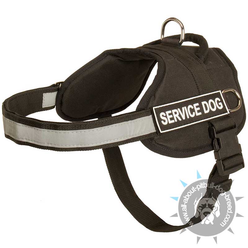 Police/Sherif Dog Harness for American Pitbull Terrier-SAR