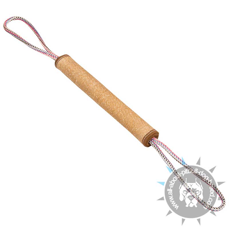 Jute Pitbull Play Roll with 2 Rope Handles