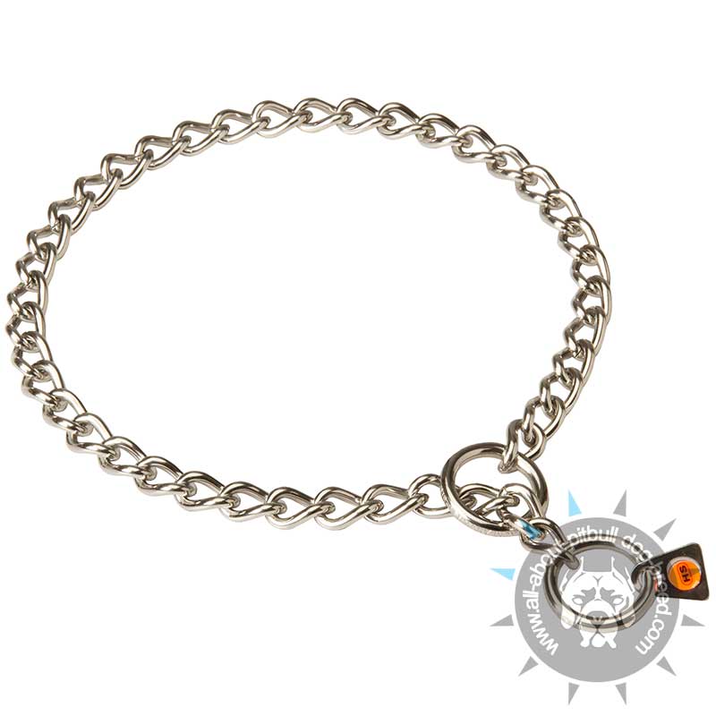 Longevous Stainless Steel Pitbull Choke Collar - 1/9 inch (3 mm) - Click Image to Close