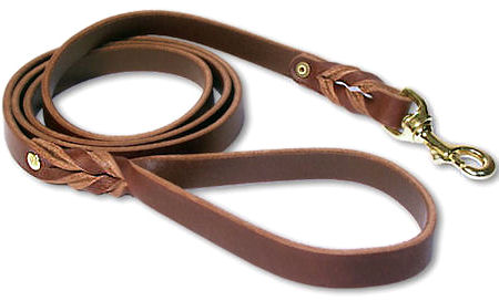 Twisted latigo dog lead-Pitbull Leather LEASH