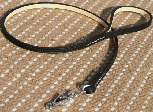 Handcrafted leather dog leash for walking-Length 39 inch-L10ST