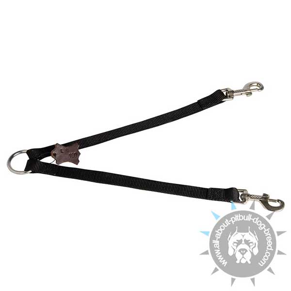 Nylon Pitbull Coupler for Walking 2 Dogs