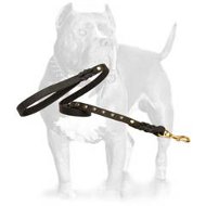 Uniquely Studded Leather Dog Leash for Walking and Tracking