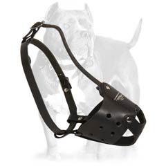 Excellent leather dog muzzle