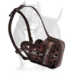 Perfect leather dog muzzle